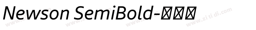 Newson SemiBold字体转换
